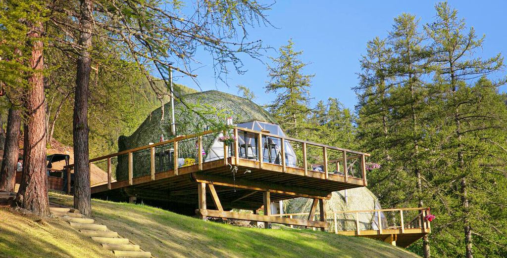 Burbujas eco-lodge en montaña