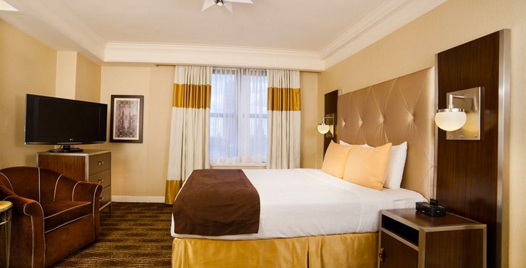 Hôtel de luxe avec lit double tout confort au centre de New York