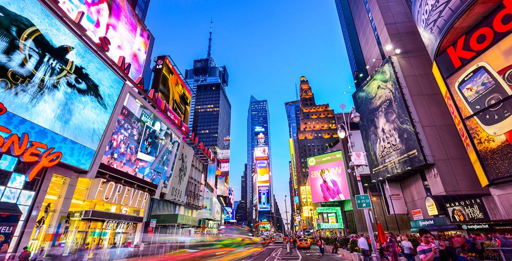 Explore New York and its illuminated streets