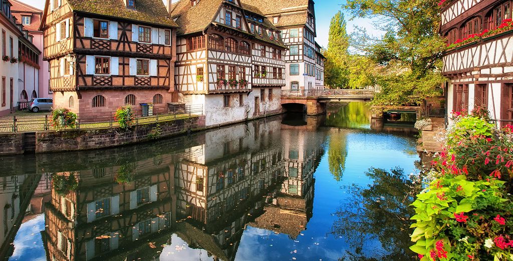 A river cruise in the city of Strasbourg