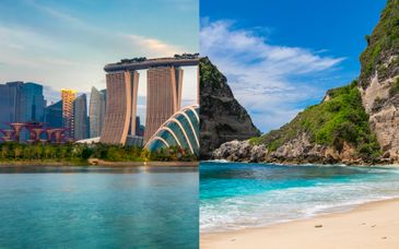 Combinado Dusit Thani Laguna Singapore 5*, Asvara Villa Ubud 5*, Royal Avila Boutique Lombok 5* y Bali Beach Sanur 5*