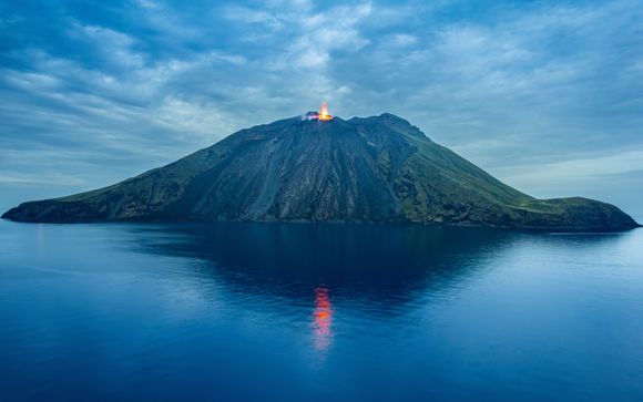Excursion nocturne en bateau à Panarea et Stromboli