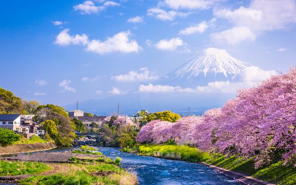 Città moderne e benessere ai piedi del monte Fuji