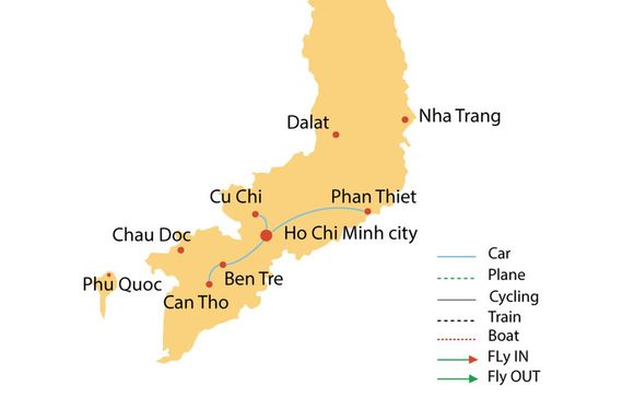 Itinerario Tour Vietnam del Sud con soggiorno mare a Phan Thiet 9 giorni/8 notti (Offerte 1 e 2)