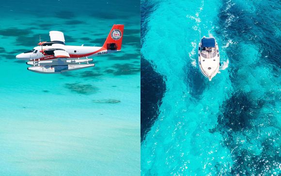 Included transfer: Seaplane or Speedboat