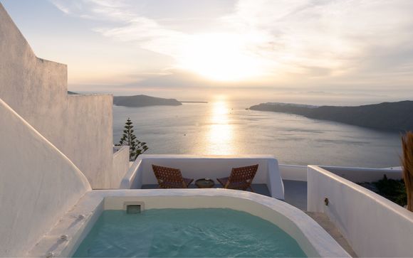 Honeymoon Suite Tour at Gorgeous Ikies Hotel in Oia, Santorini - YouTube